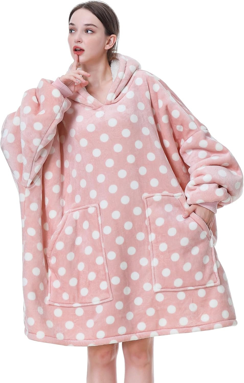 Aemicion Oversized Wearable Blankets Hoodie for Women,Sweatshirt Blanket