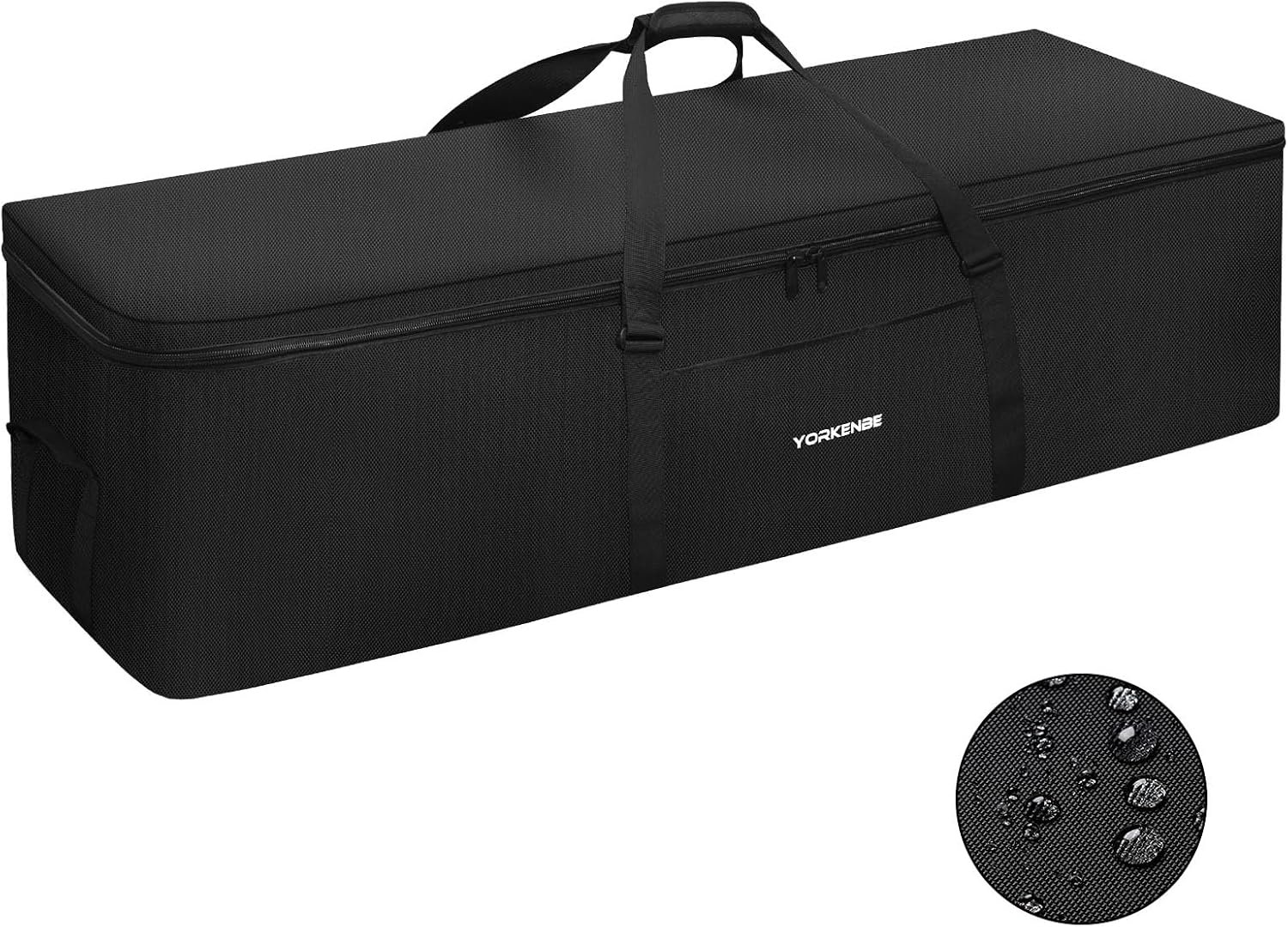190L 52″ Heavy Duty Extra Large Duffle Bag, Water Resistant Sports Equipment Bag with Upgrade Zipper, Tent Storage Replacement with Large Mouth and Padded Handles