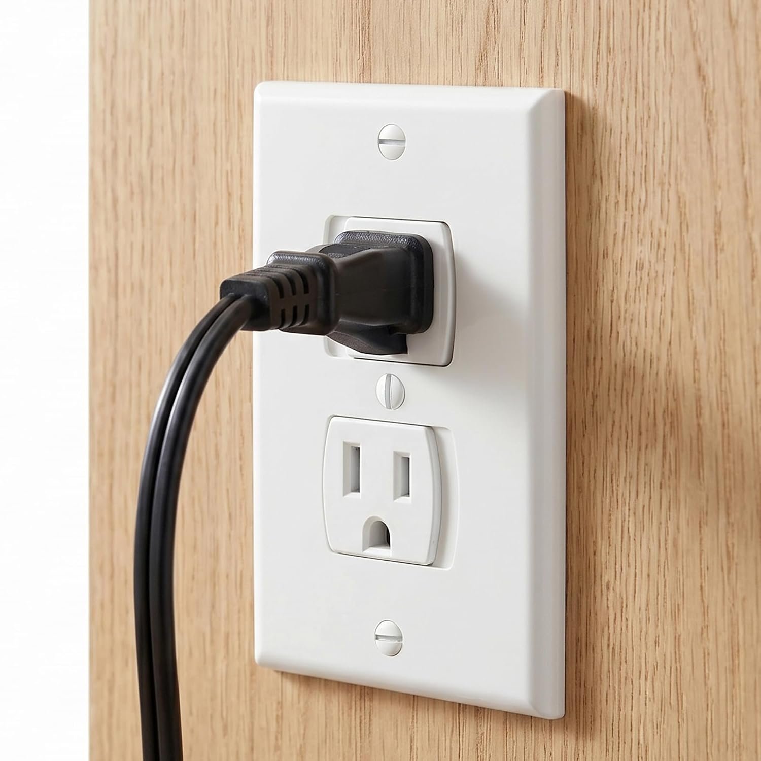 4-Pack Self-Closing Outlet Covers Baby Proofing – for Standard Single Screw & Decorator 2-Screw Outlets – Child Proof Sliding Outlet Covers