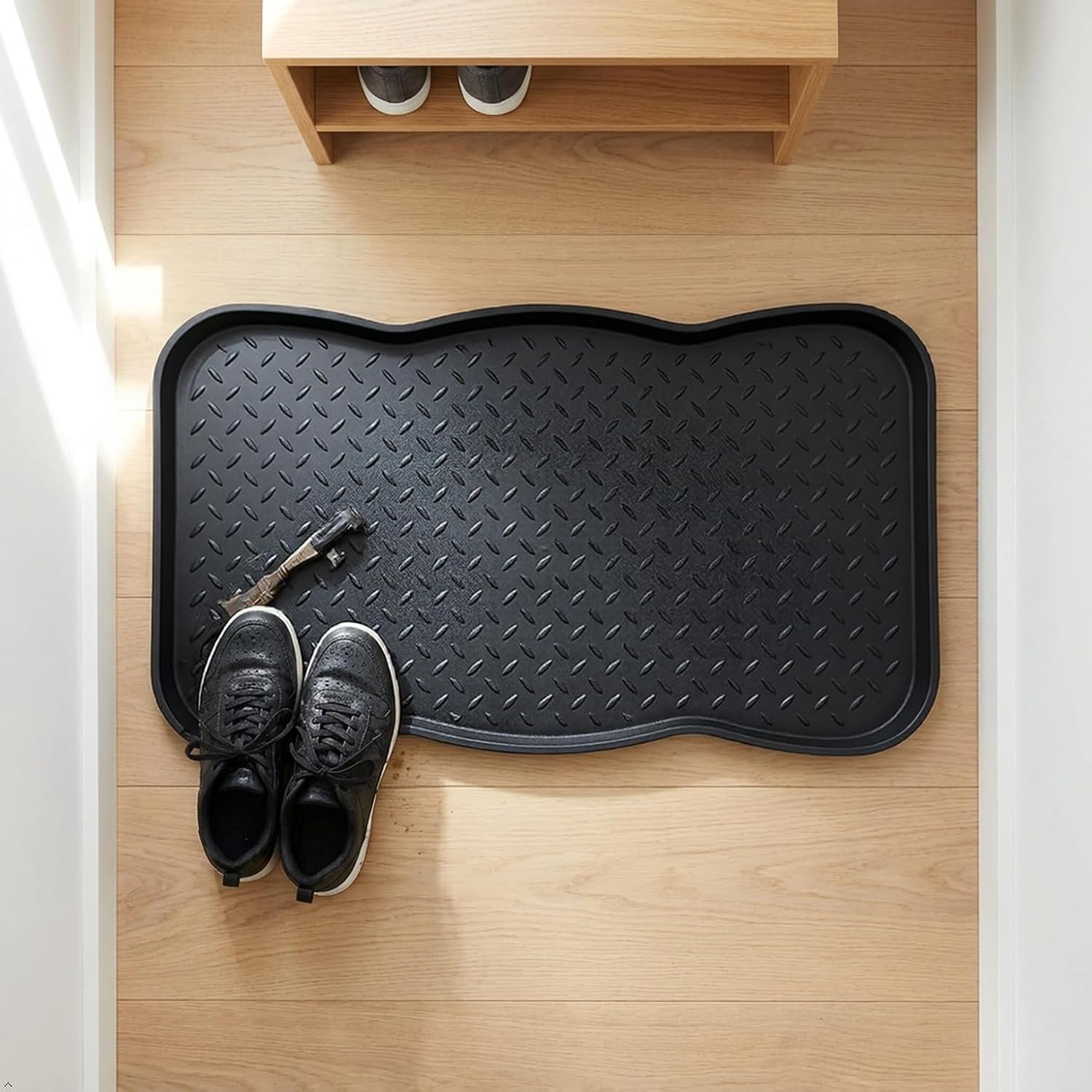 Boot Tray Mat with Lip Waterproof Shoe Tray 14.25×28 Inches