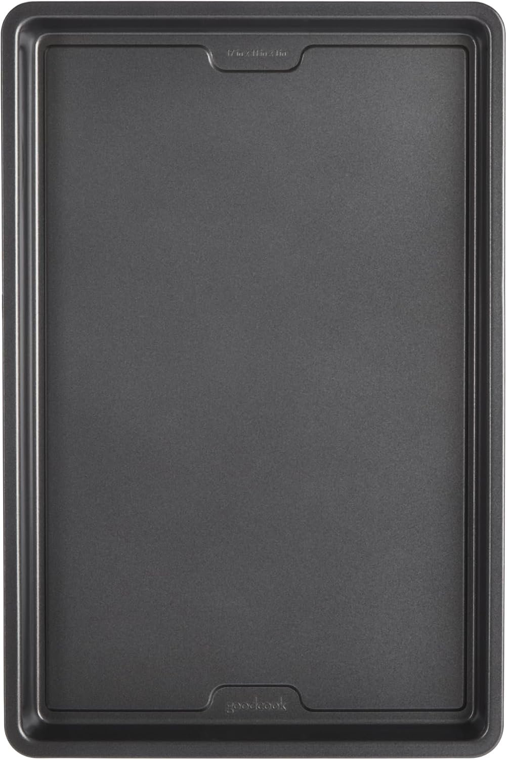 GoodCook PRO Large Baking Sheet Pan Nonstick Warp & Scratch-Resistant Dishwasher-Safe Carbon Steel Construction for Even Baking Oven Safe to 480°F, 11 x 17-Inch, Gray