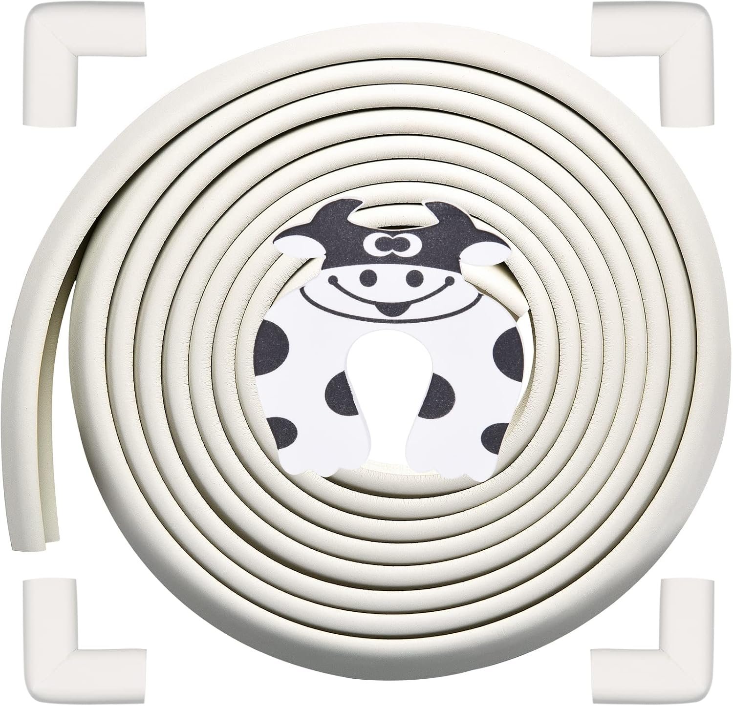 Baby Proofing Edge and Corner Guards, 16.4 ft + 4 Corners, White