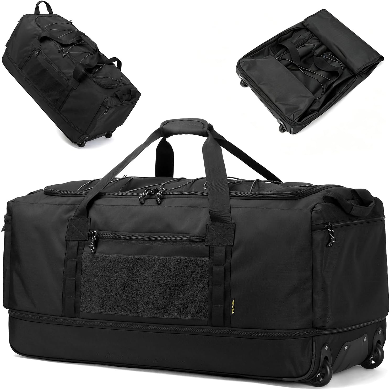 170L Extra Large Baseball Bag with Wheels Gym Duffle Softball Catchers Coach Team Equipment Bags Collapsible Rolling Travel Duffel Bat Gear Bag for Hockey Basketball Football Volleyball Soccer