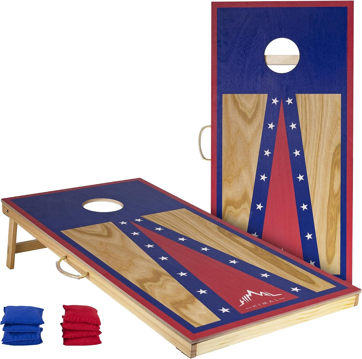 Himal Cornhole Board Set, 4 x 2 ft Regulation with 8 Corn Hole Toss Bags