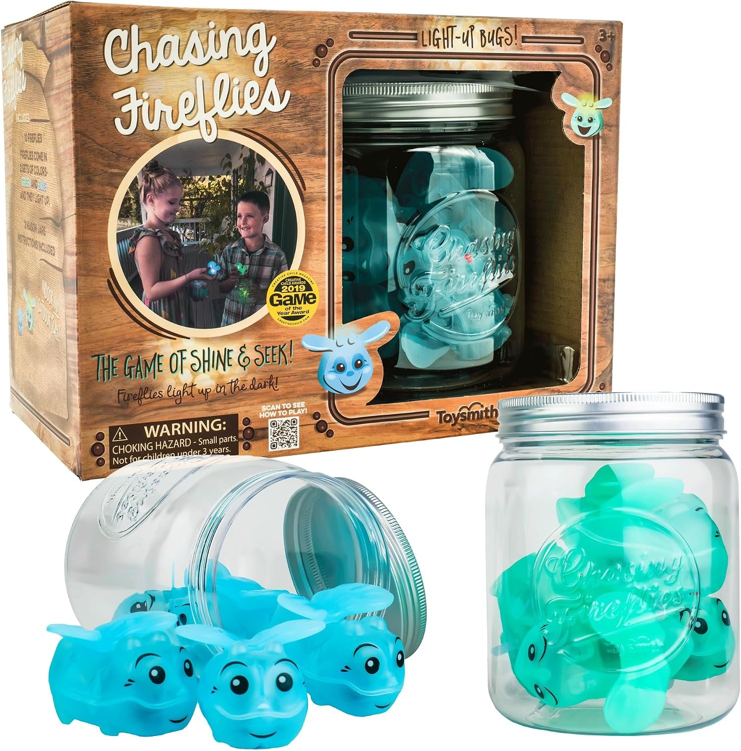 Toysmith Chasing Fireflies Light Up Bug Catching Game Indoor Outdoor