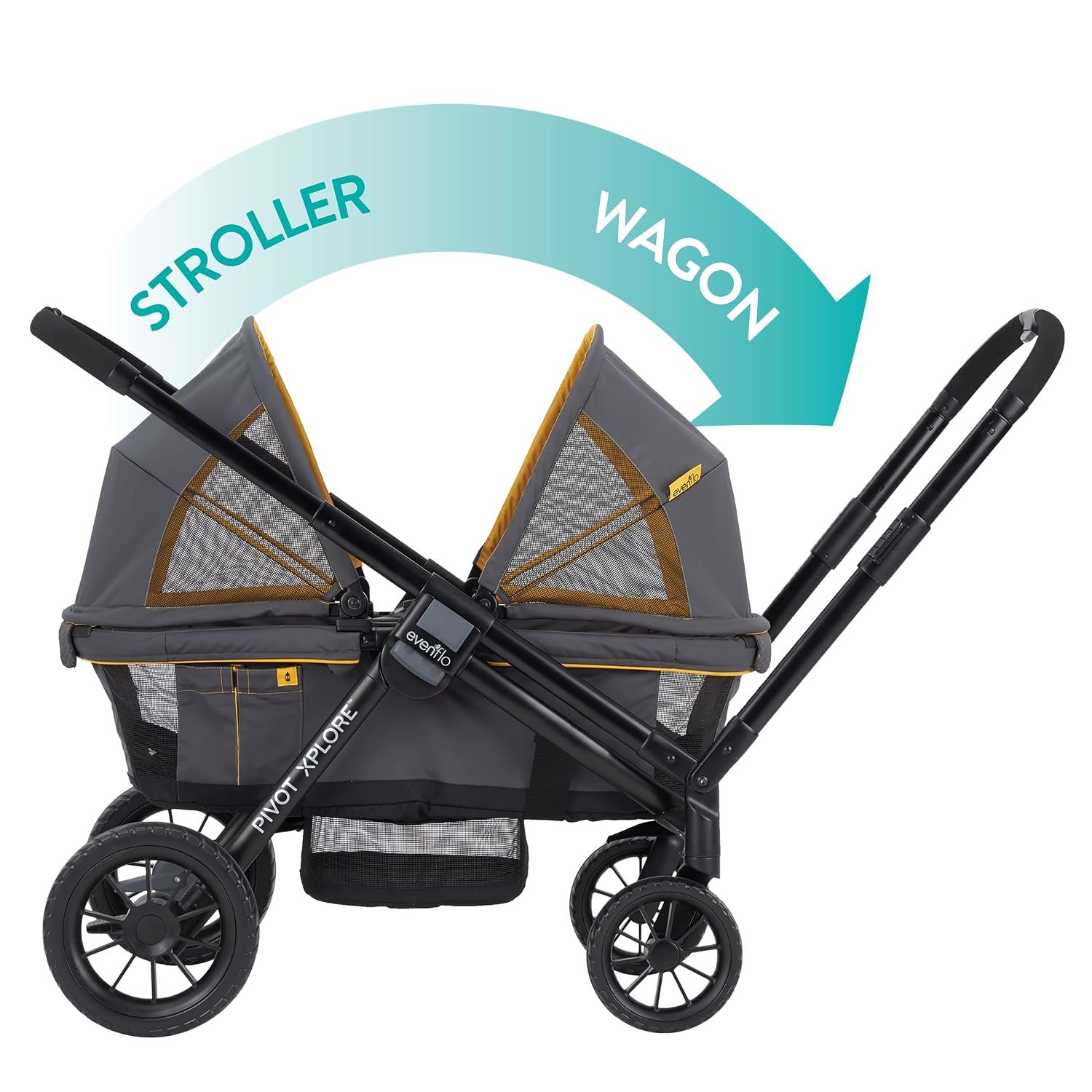 Evenflo Pivot Xplore All-Terrain Stroller Wagon (Adventurer Gray)