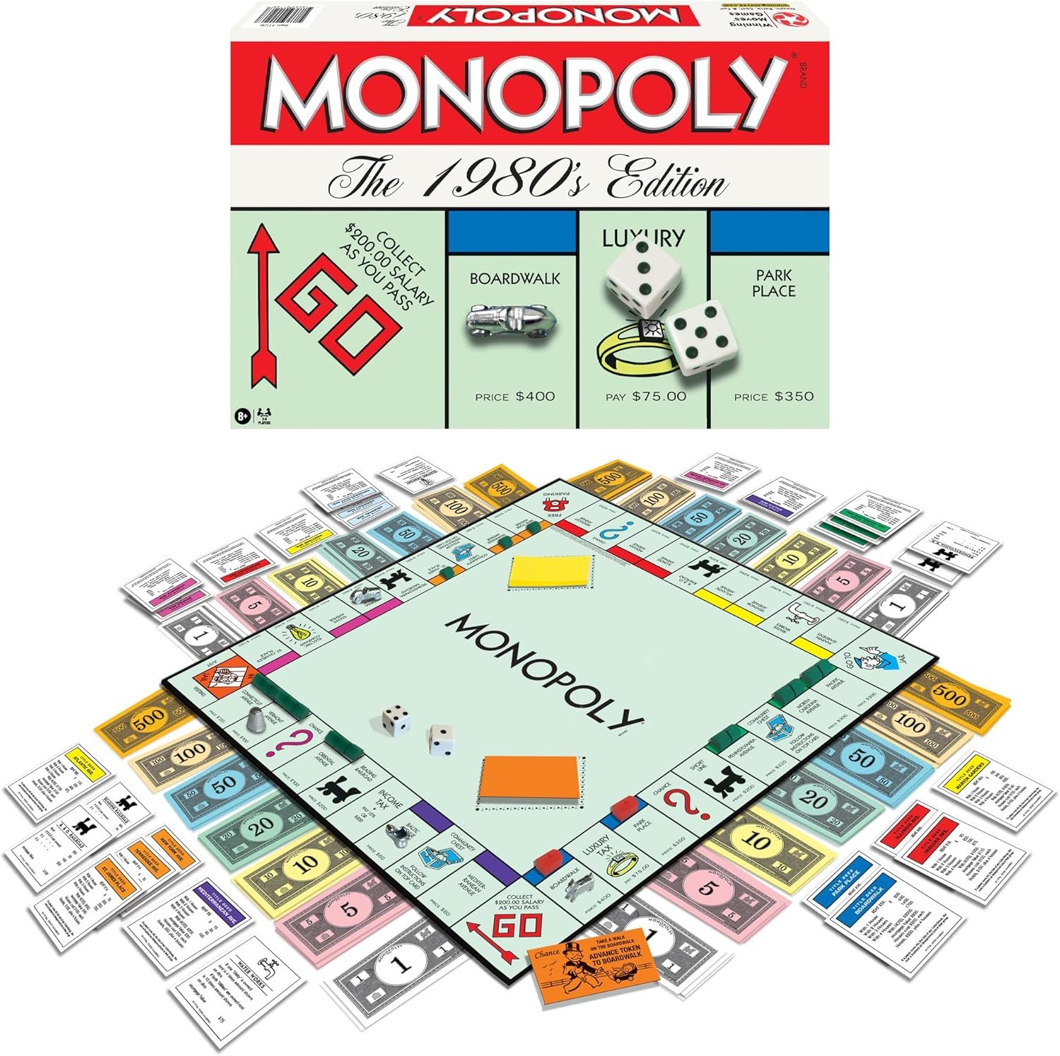 Monopoly The 1980’s Edition, with Original Art, by Winning Moves Games USA