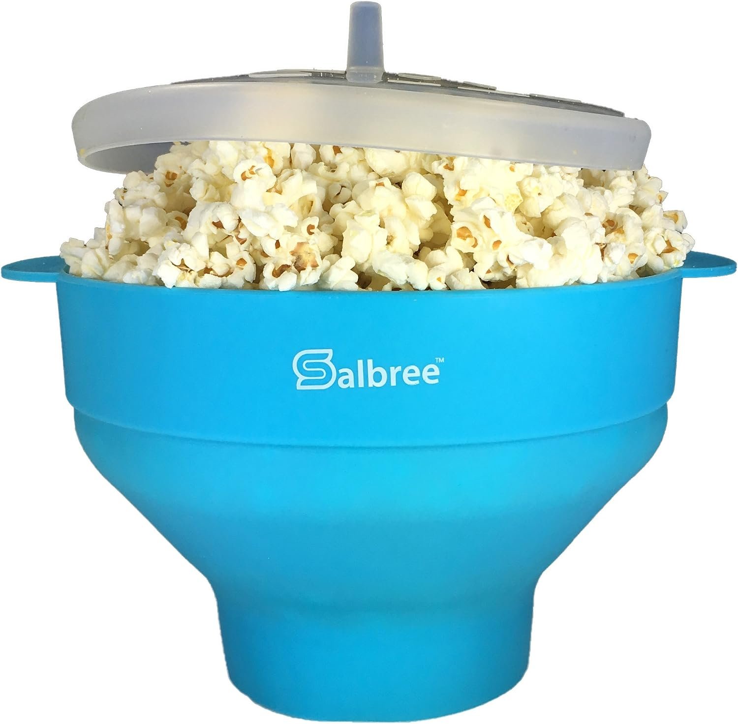 The Original Salbree Microwave Popcorn Popper Machine, Silicone Popcorn Maker, Collapsible Microwavable Bowl – Hot Air Popper – No Oil Required – The Most Colors Available (Turquoise)