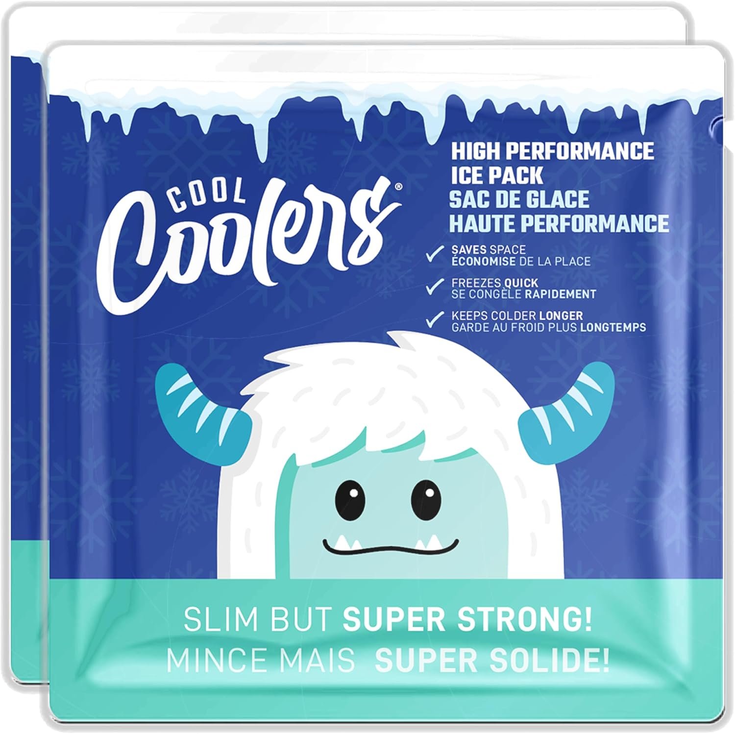 Cool Coolers by Fit & Fresh High Performance Ice Packs for Lunch Bags, 2pk