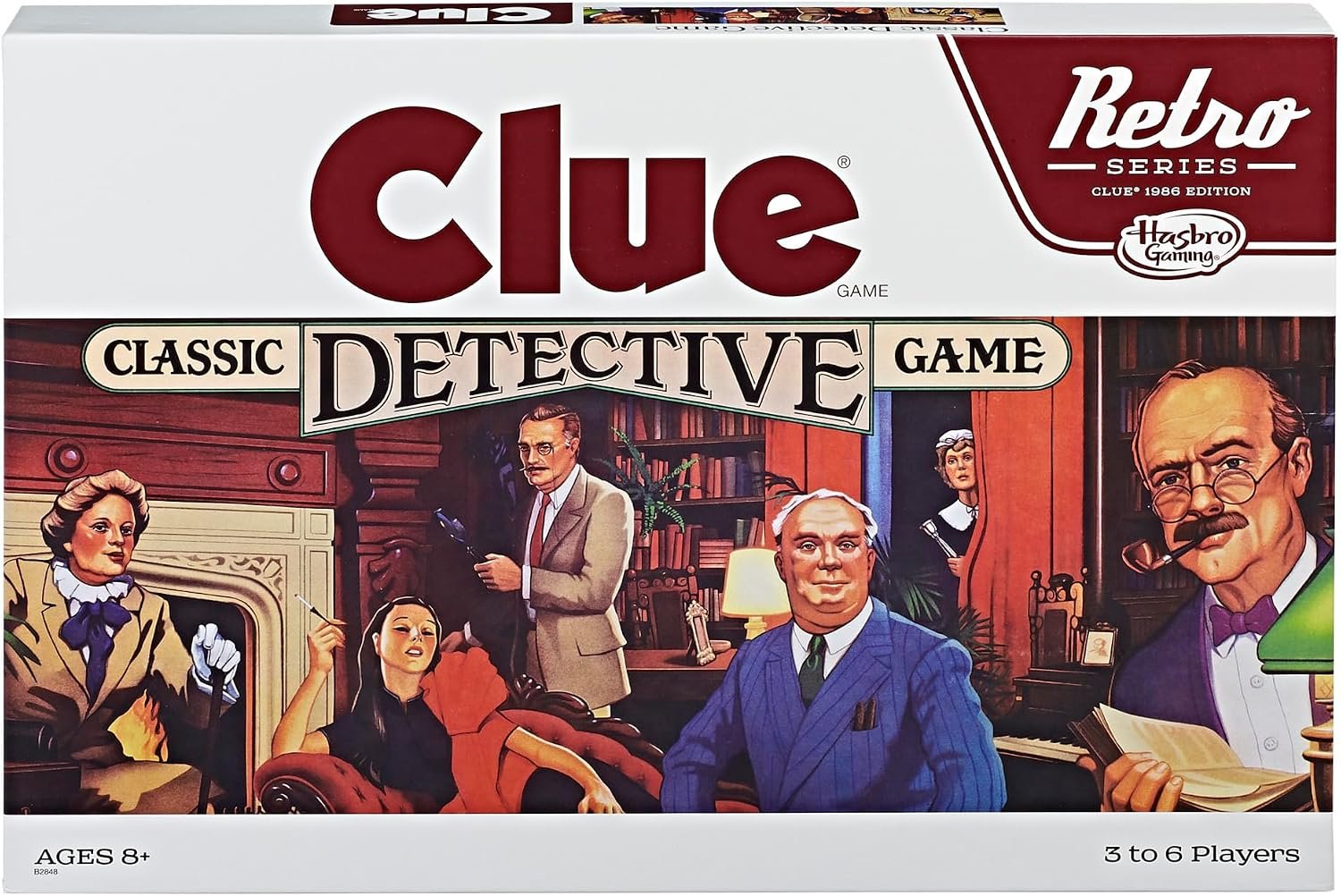 Hasbro Gaming Retro Series Clue 1986 Edition Board Game, Classic Mystery Game for Kids, Family Board Games for 3-6 Players, Ages 8+ (Amazon Exclusive)