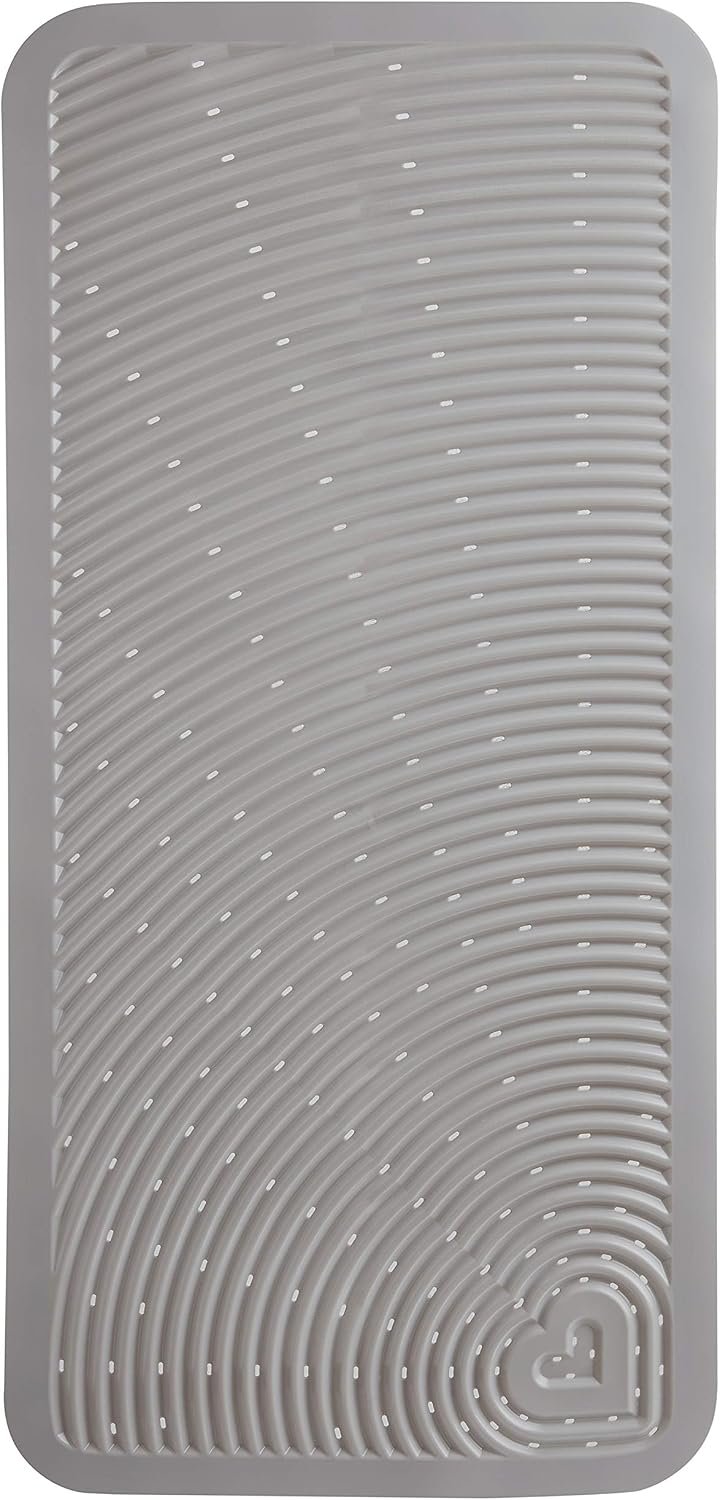 Munchkin Soft Spot Cushioned Non-Slip Baby Bath Mat, 36 x 17 Inch, Grey