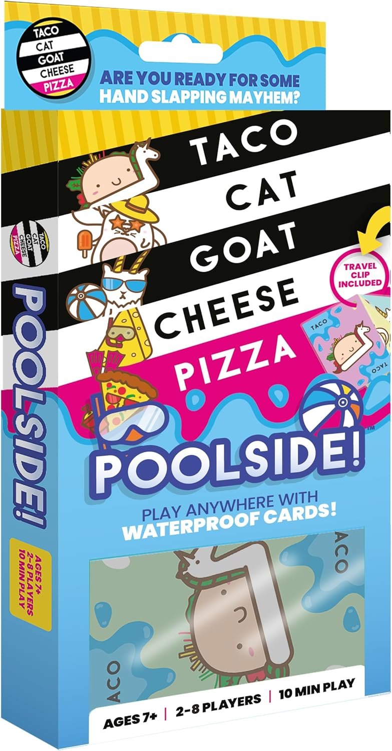Taco Cat Goat Cheese Pizza Poolside Waterproof Card Game by Taco Cat Games