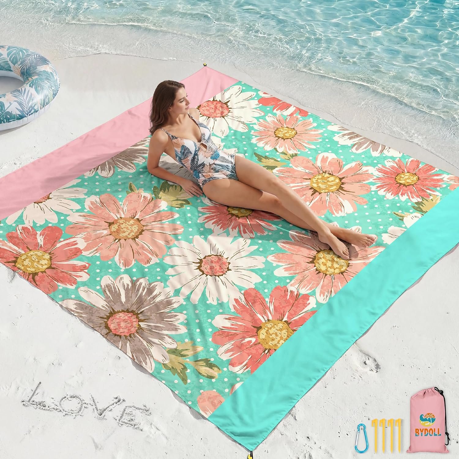 Beach Blanket Waterproof Sandproof 78”X81”/78”X110” Large Beach Towel