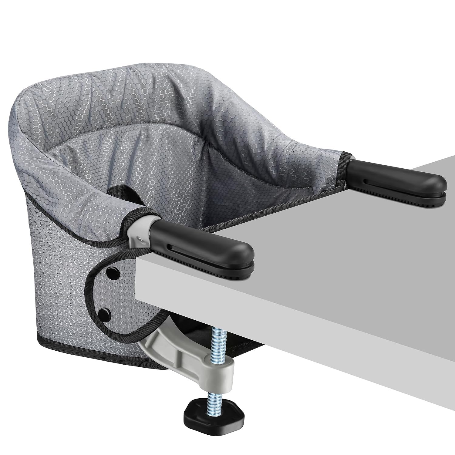 Toogel Hook On High Chair, Foldable Travel Clip Seat for 6-36 Months, Grey