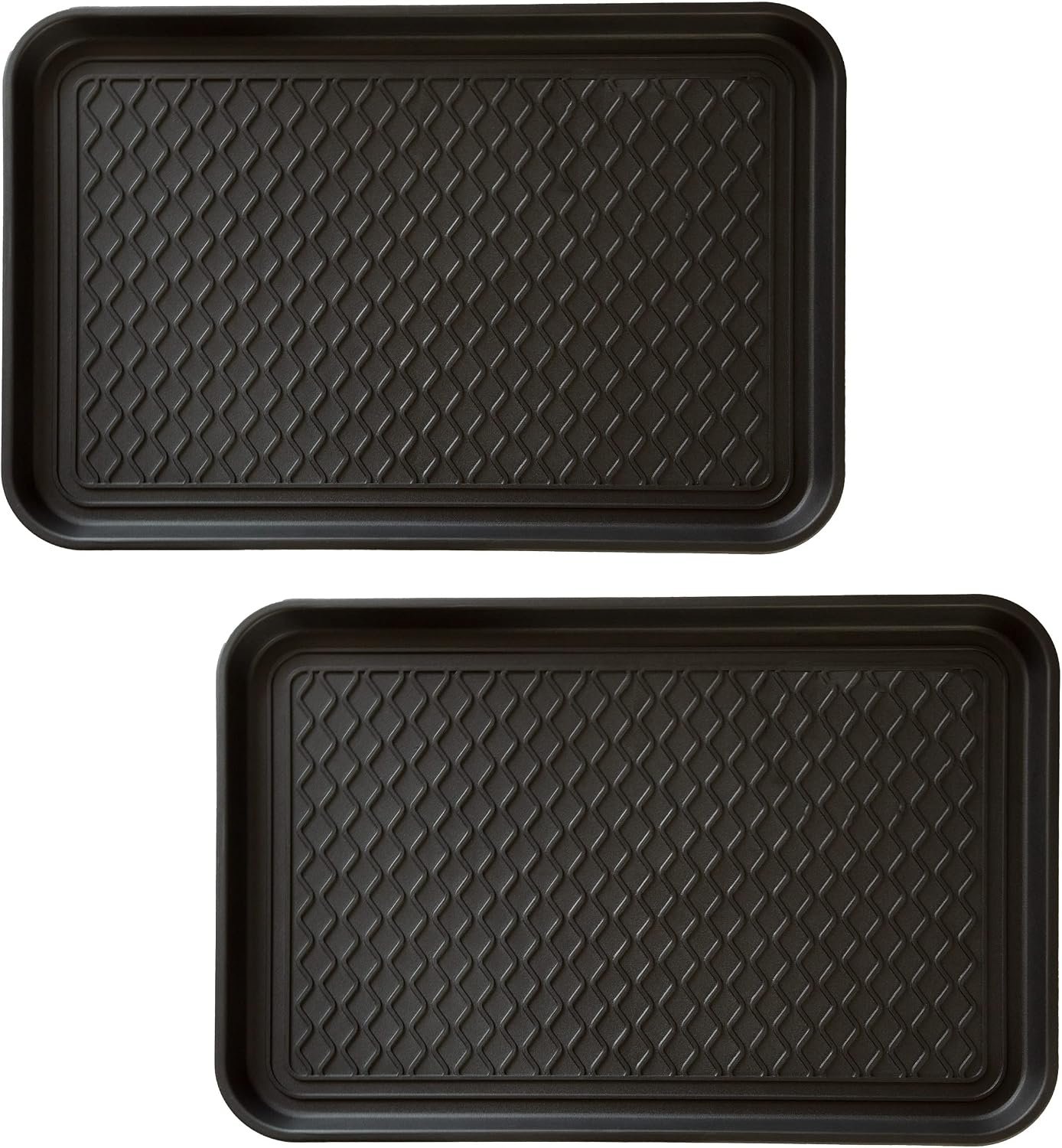 Stalwart All-Weather Outdoor or Indoor Boot Tray, Black