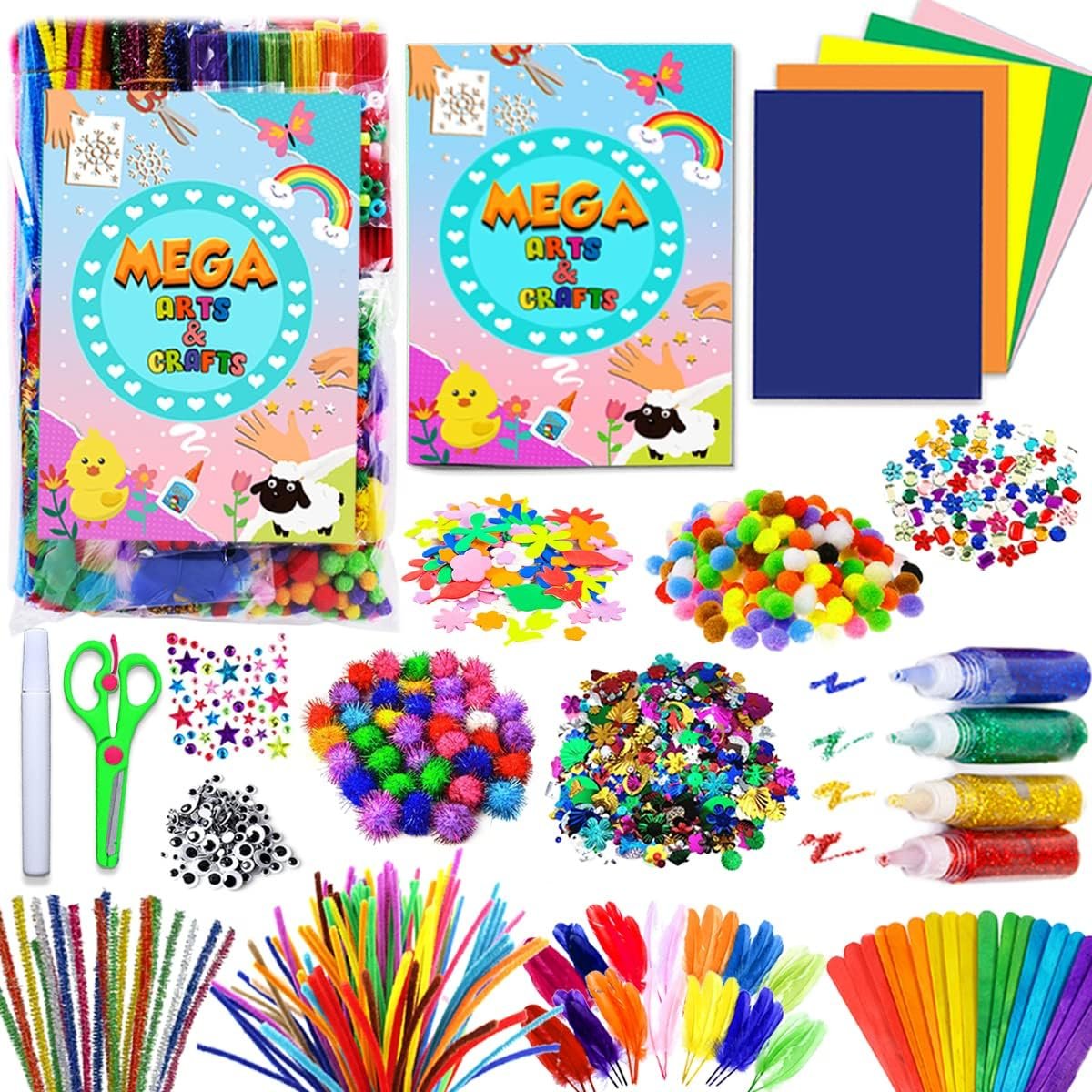 Goody King Arts and Crafts Supplies for Kids – All in One Kid Crafts Toddler Activities Kids School Supplies Age 4 5 6 7 8 Years Old Craft Art Supply Kit Kindergarten Homeschool