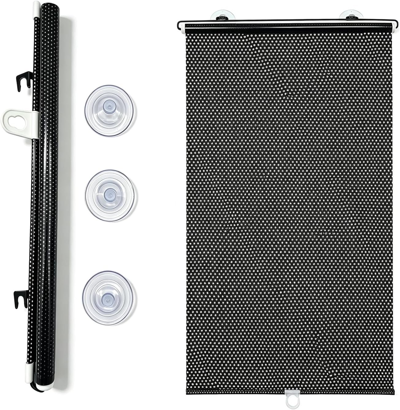 Blackout Blind Curtains with Suction Cups Cordless Roller Shades