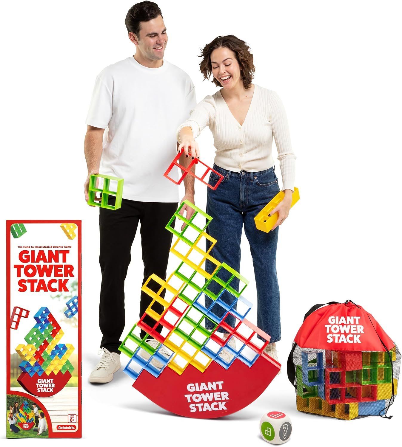 Giant Tower Stack – The Jumbo Block Balancing Game by Relatable