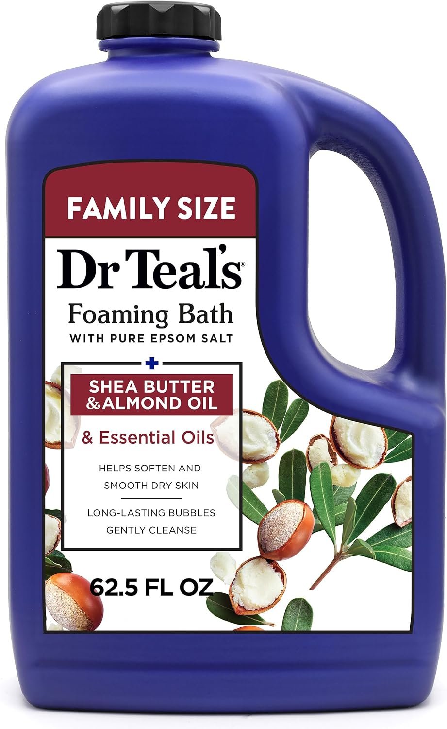 Dr Teal’s Foaming Bath with Pure Epsom Salt, Shea Butter & Almond Oil, 62.5 fl oz