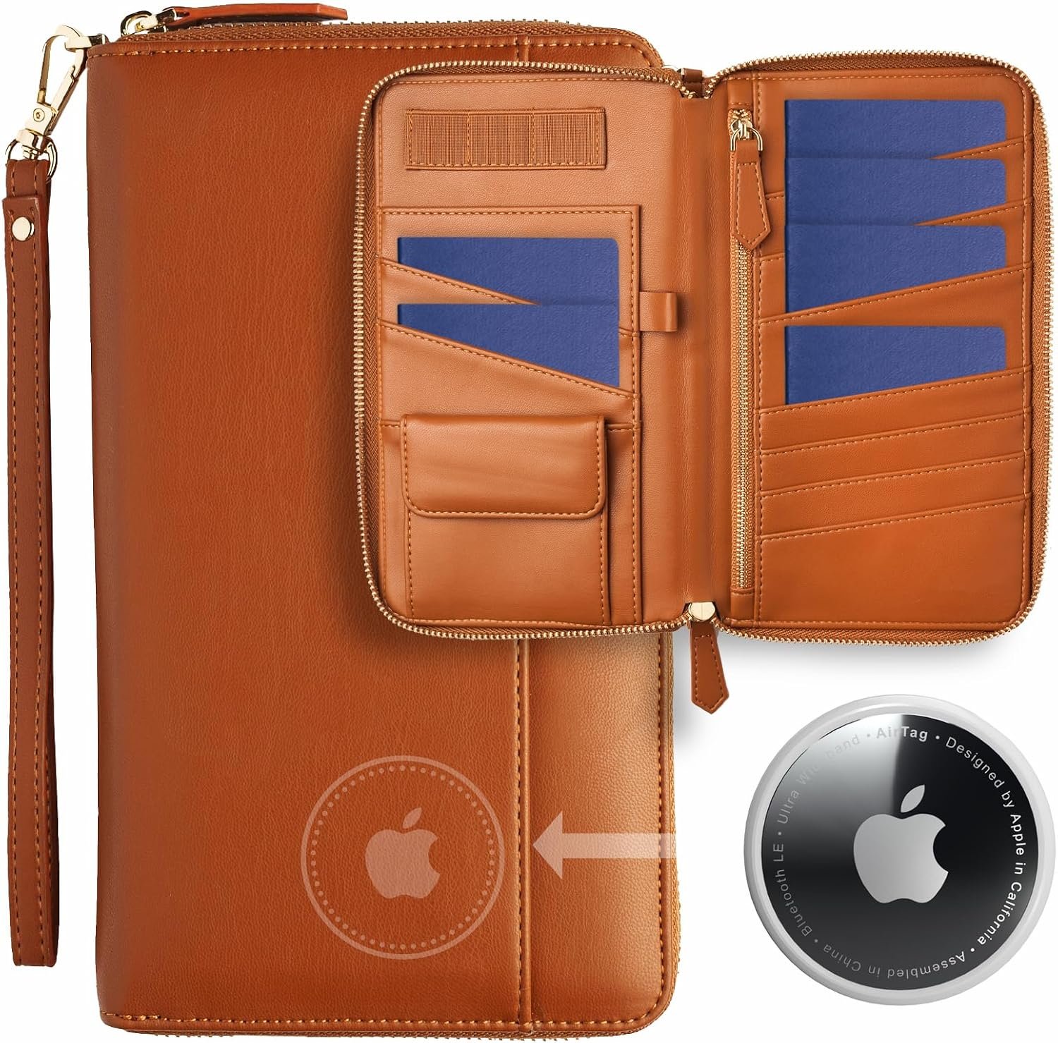 Travel Document Organizer – RFID Passport Wallet Case Family Holder Id Wristlet
