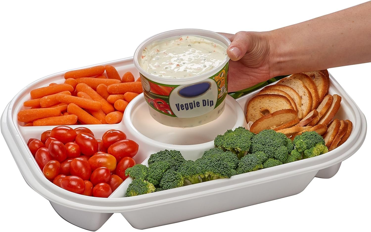 Buddeez Jumbo Divided Serving Tray with Lid