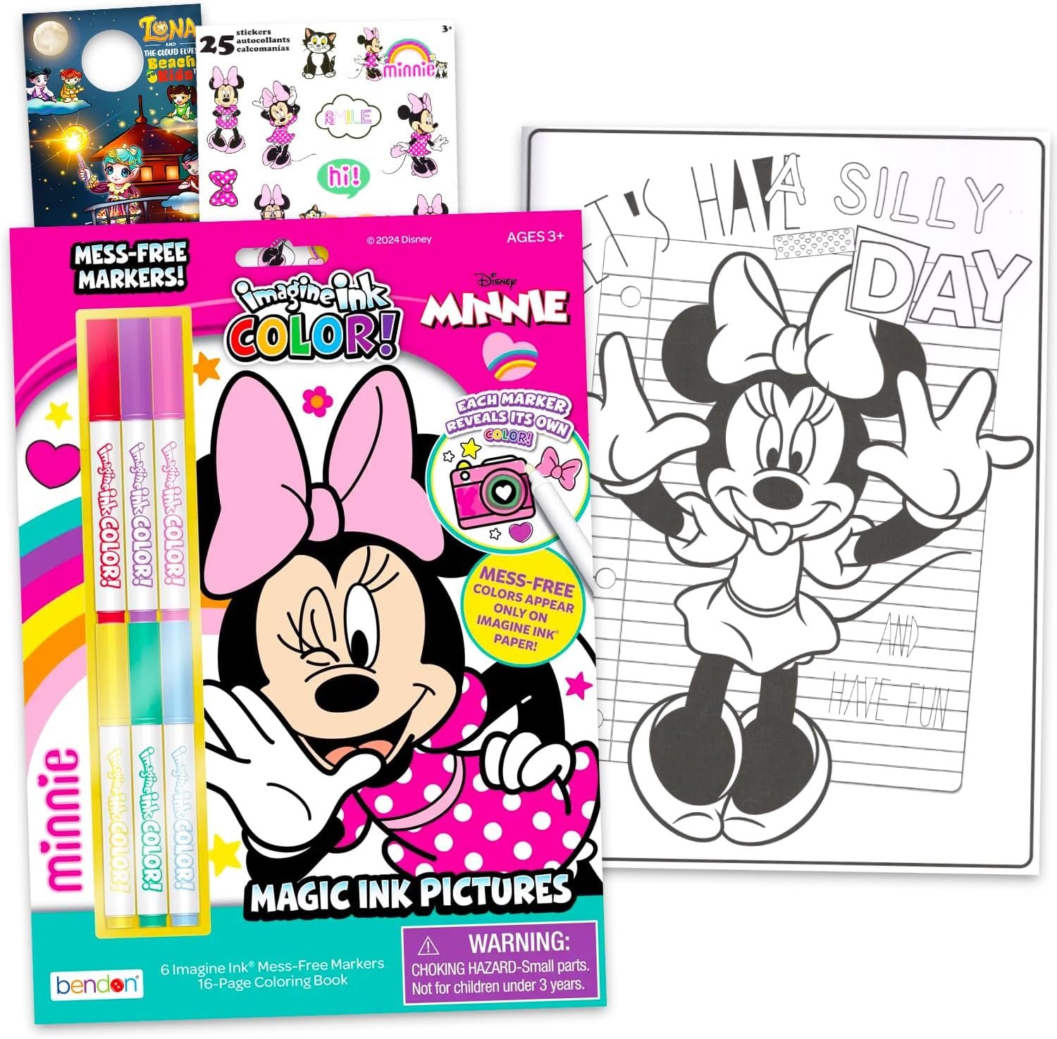 Minnie Mouse Imagine Ink Coloring Book Set – Bundle with 16-Page Mess-Free Minnie Mouse Activity and Coloring Book for Toddlers with Markers and More | Minnie Mouse Coloring Pages