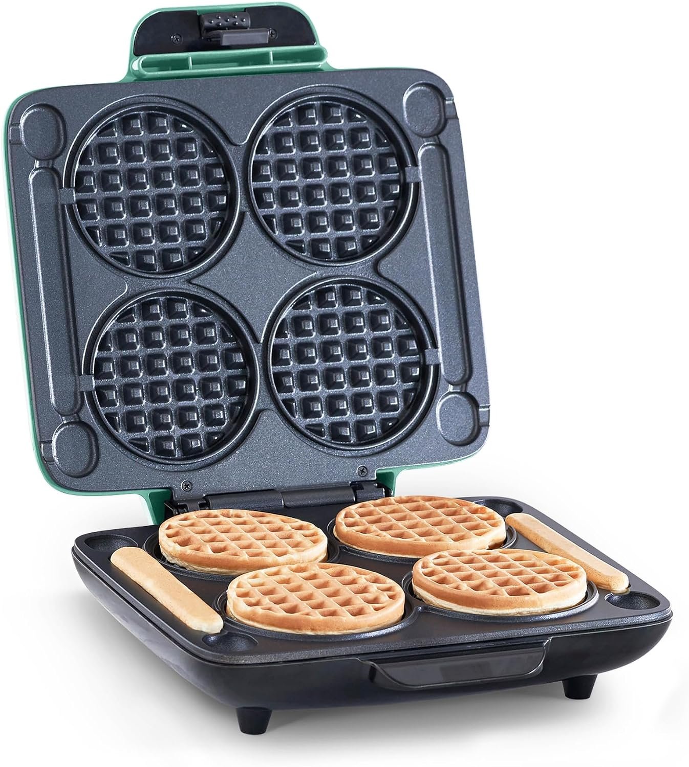 Dash Multi Mini Waffle Maker, Makes 4 Waffles at Once, Aqua
