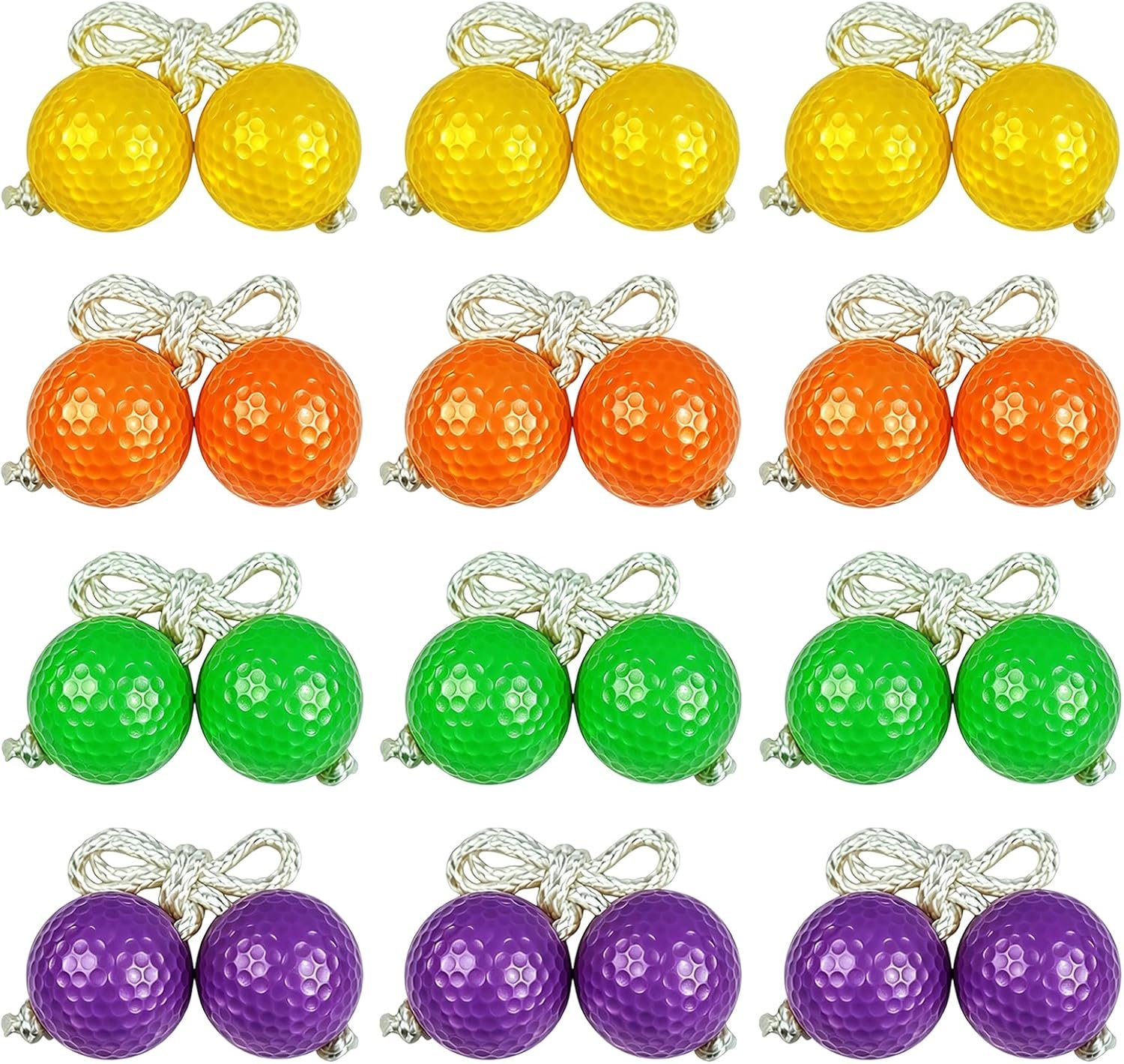 12 Pack Ladder Balls Ladder Toss Balls Replacement with Storage Bag for Toss Match
