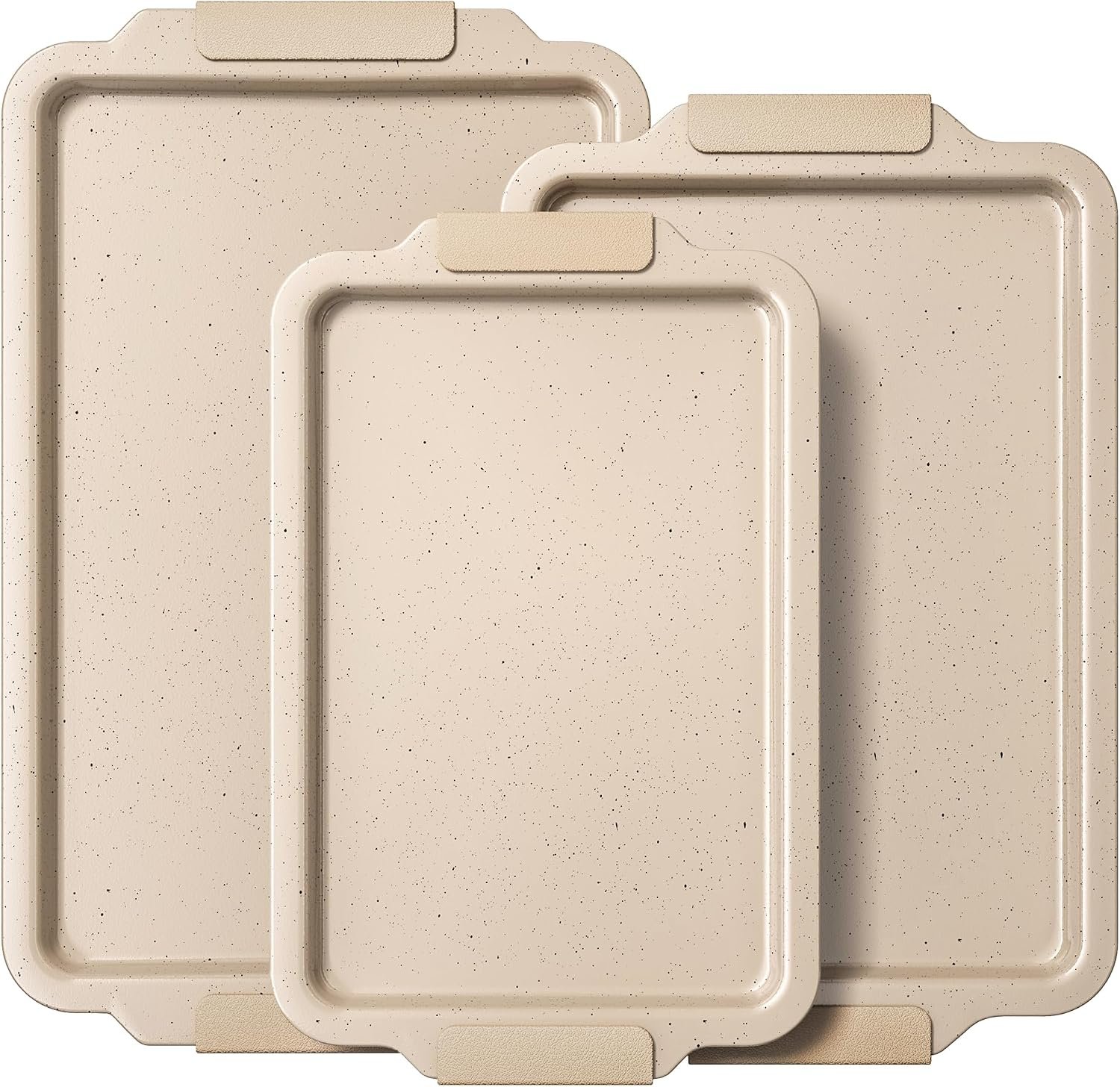 BRONYPRO Nonstick Ceramic Baking Sheet Set of 3, Aluminized Steel