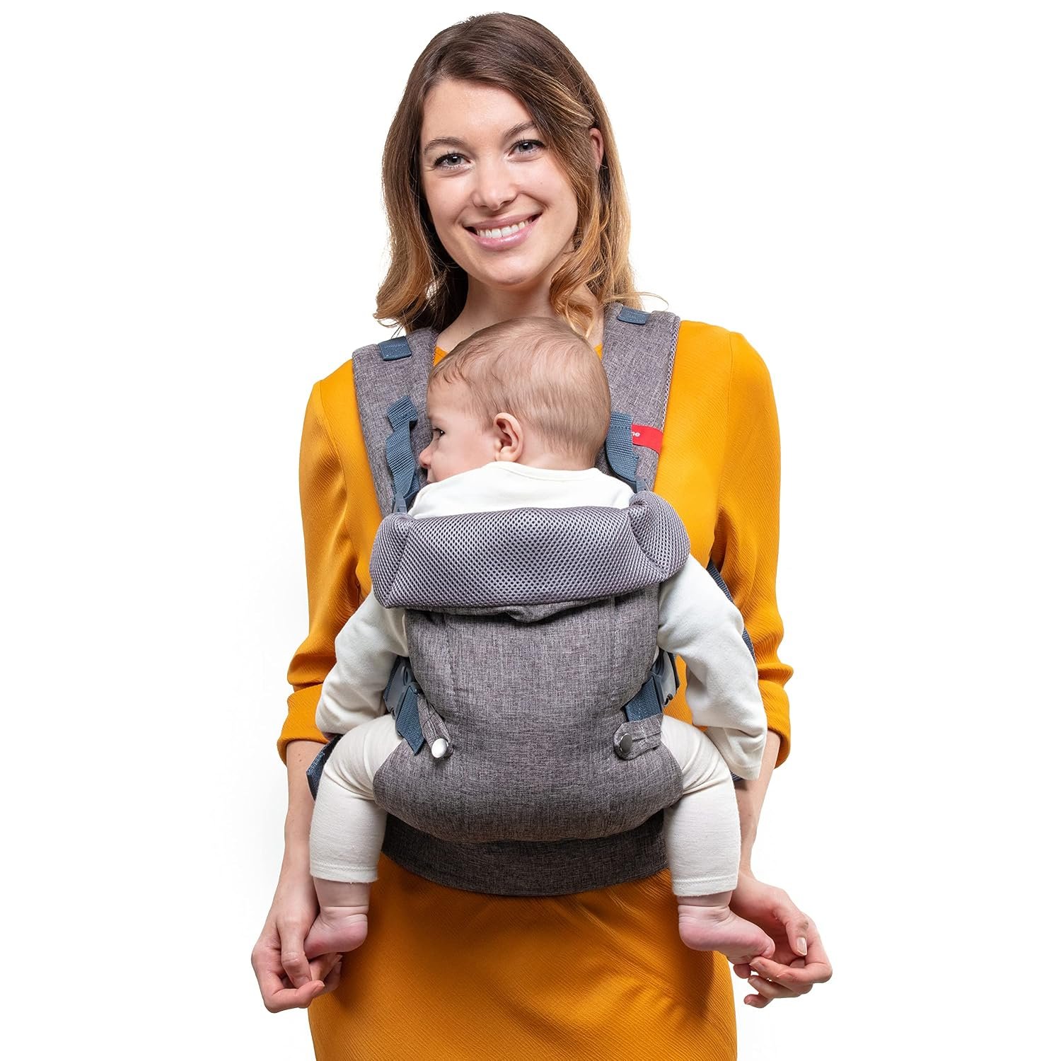 You+ME 4-in-1 Baby Carrier Newborn to Toddler, Mesh, 8-32 lbs, Gray