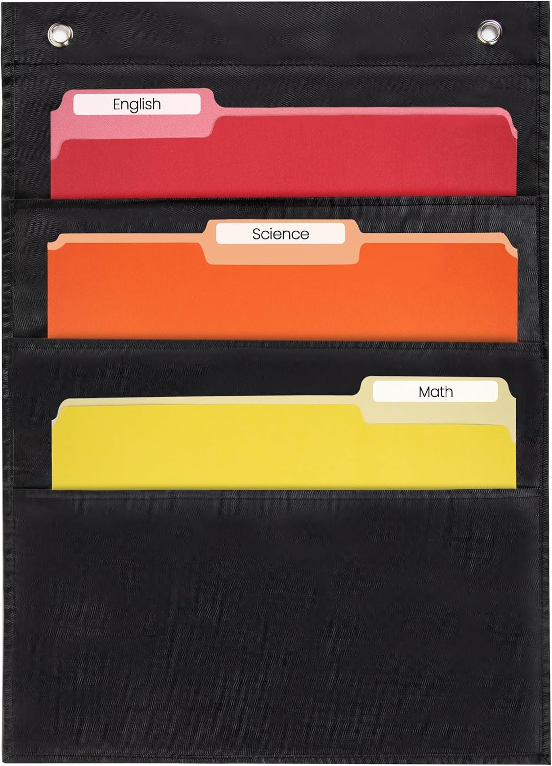 Essex Wares – 3 Pocket File Pocket Chart, Black, 14″ Wide x 19.5″ Tall