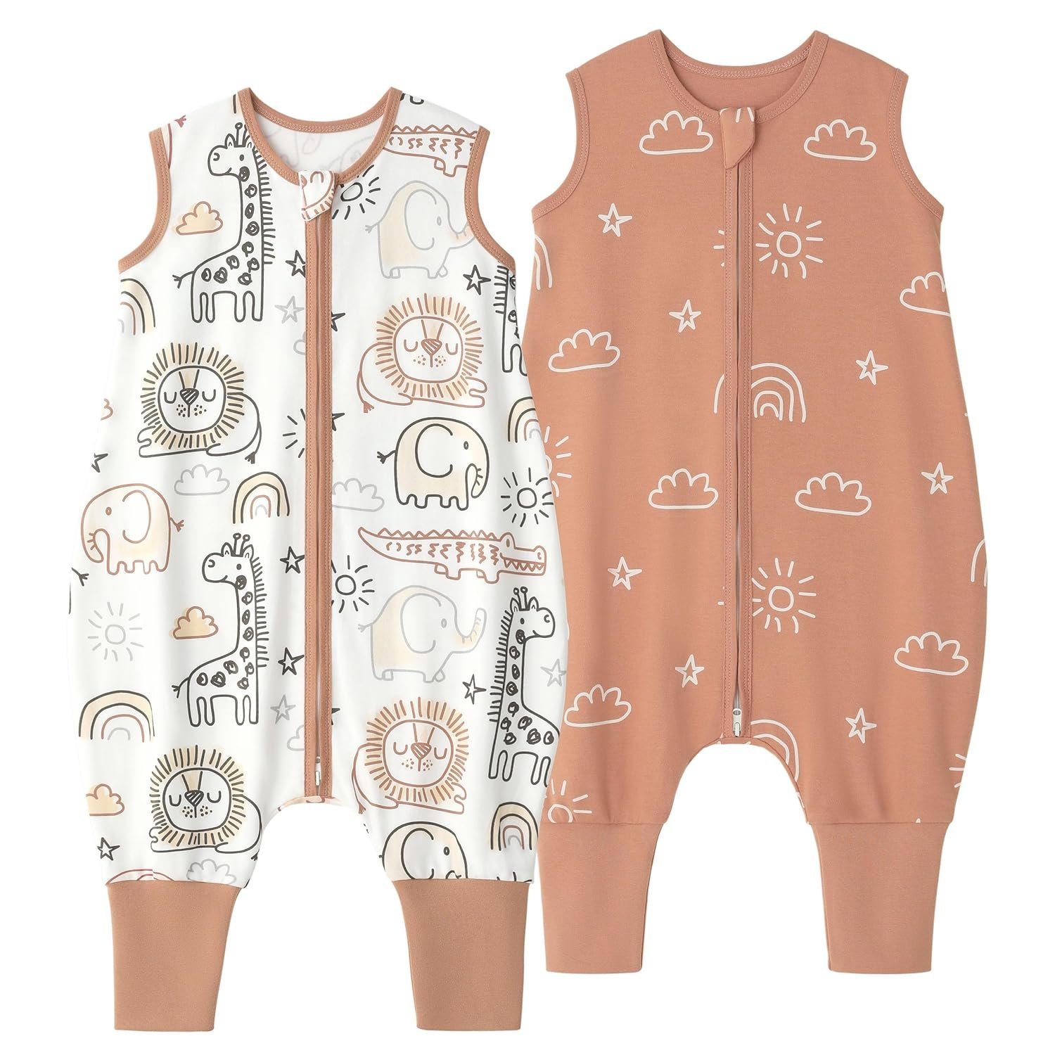 Yoofoss Toddler Sleep Sack with Feet 24-36 Months 100% Organic Cotton
