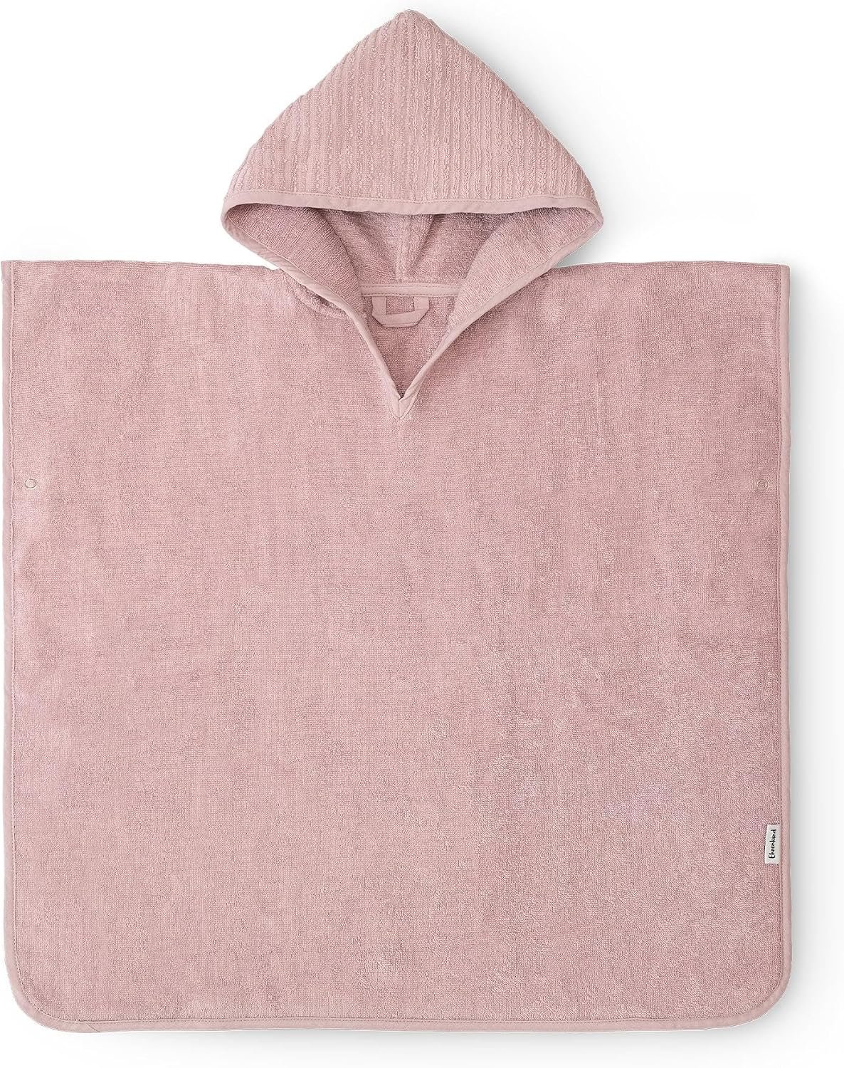 Ehrenkind® Kids Hooded Towel Poncho – 100% Organic Cotton Bathrobe for Boys & Girls, Soft & Absorbent Terry, Oeko-TEX Certified, One Size Rose, Perfect for Bath, Pool & Beach