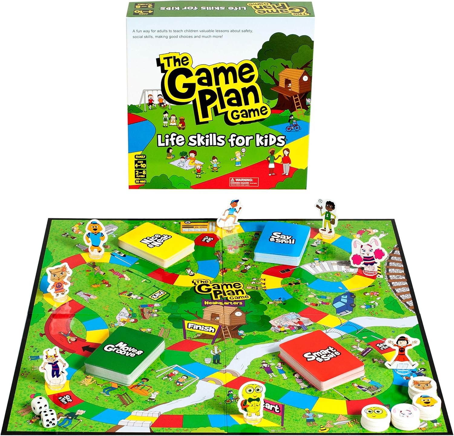 The Game Plan Life Skills for Kids Board Game, Social Skills Activities for Kids Ages 4-10, Family Board Games, Problem Solving, Feelings Management Card Games 2-8 Players