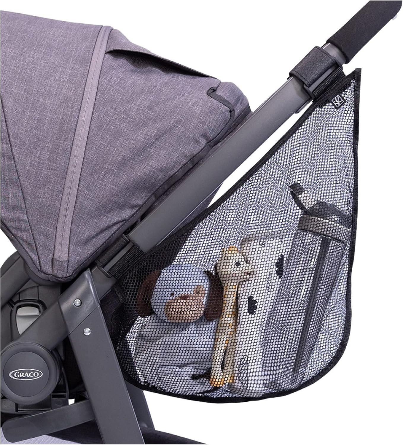 J.L. Childress Universal Side Sling Stroller Organizer & Caddy, Black