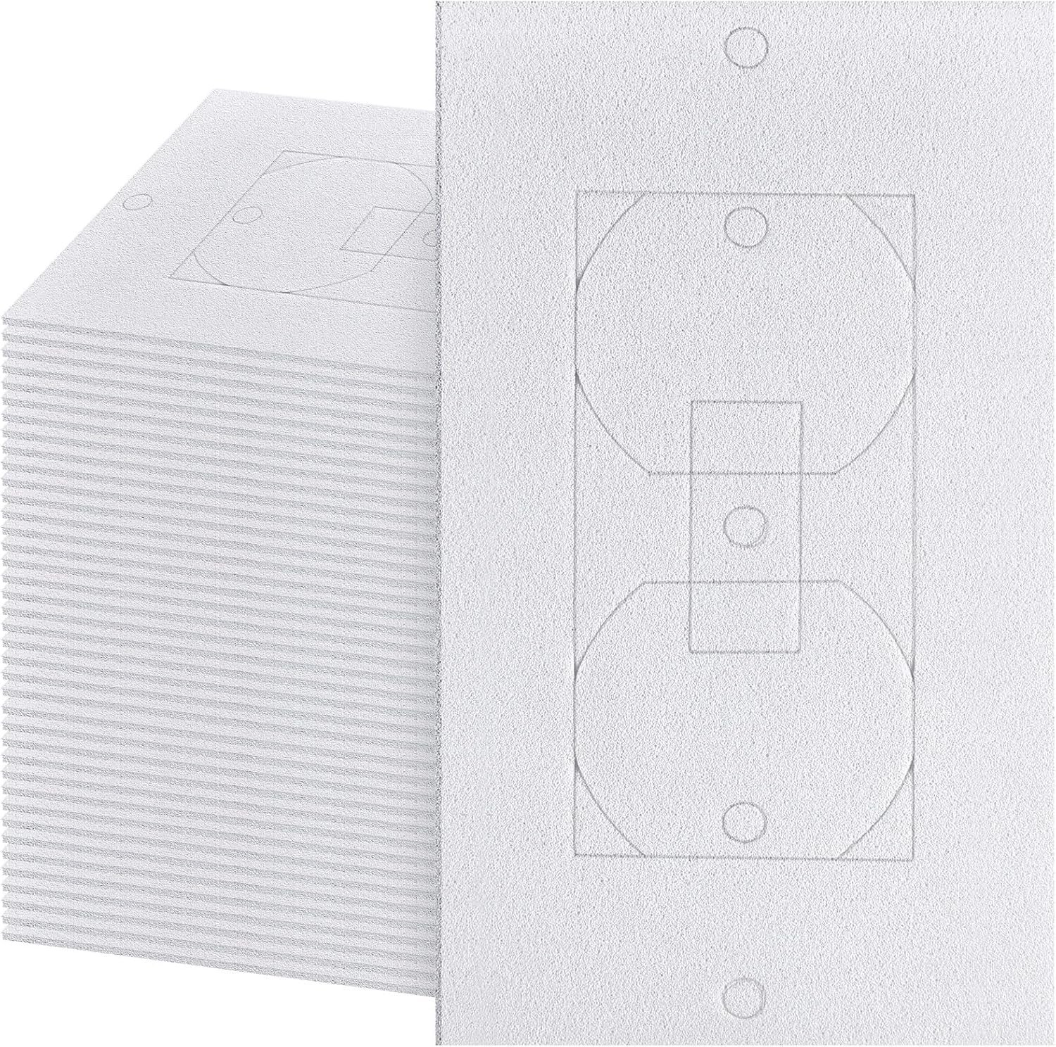 30 Pcs Outlet Gaskets, Foam Insulation Draft Sealers for Switches, White