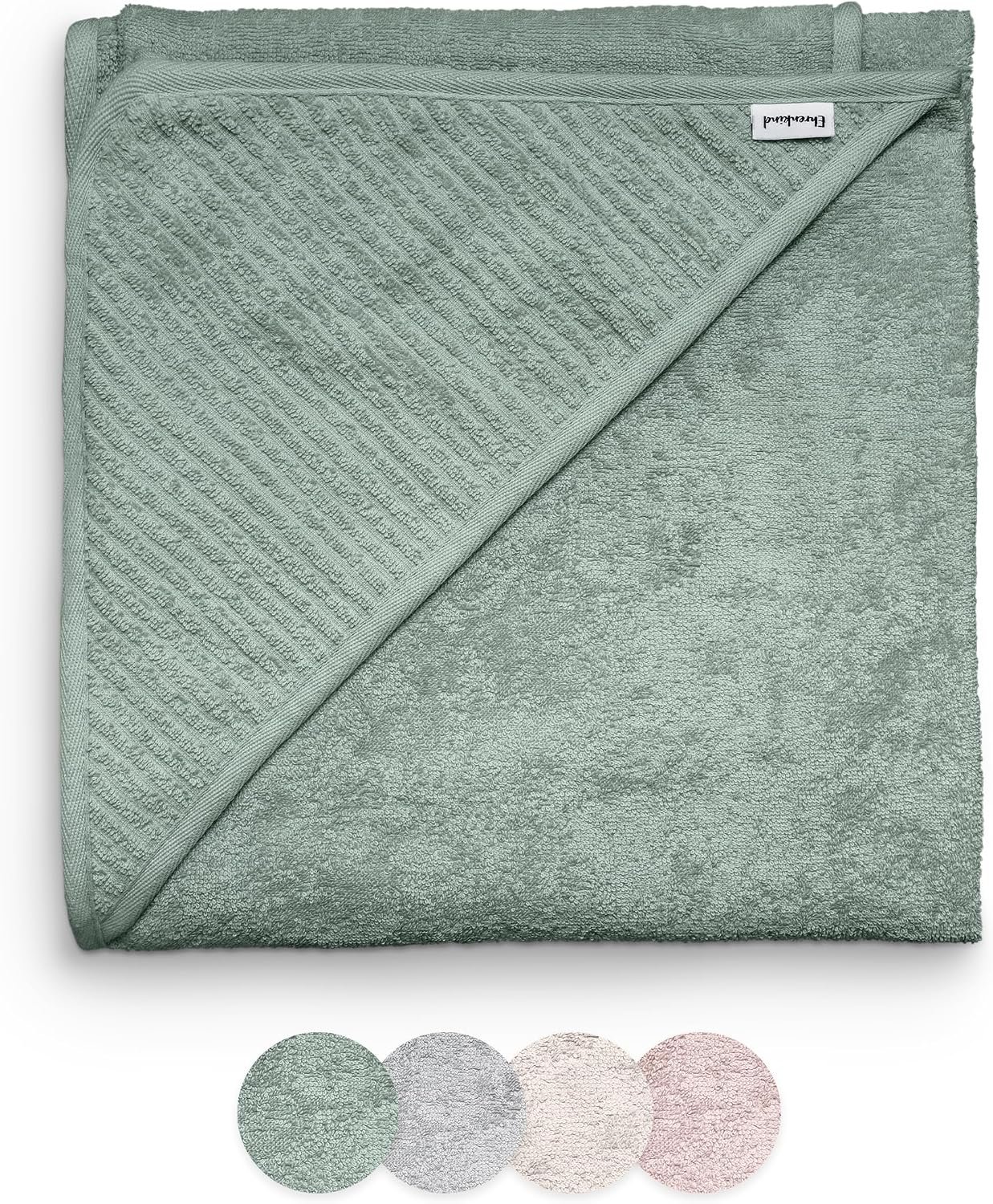 Ehrenkind® Hooded Towel, Baby Towel with Hood Made of Cuddly Soft Organic Cotton, Bath Towel in 100 x 100 cm, Jade, Children’s Bath Towel, As Baby First Equipment Newborn or Baby Gift