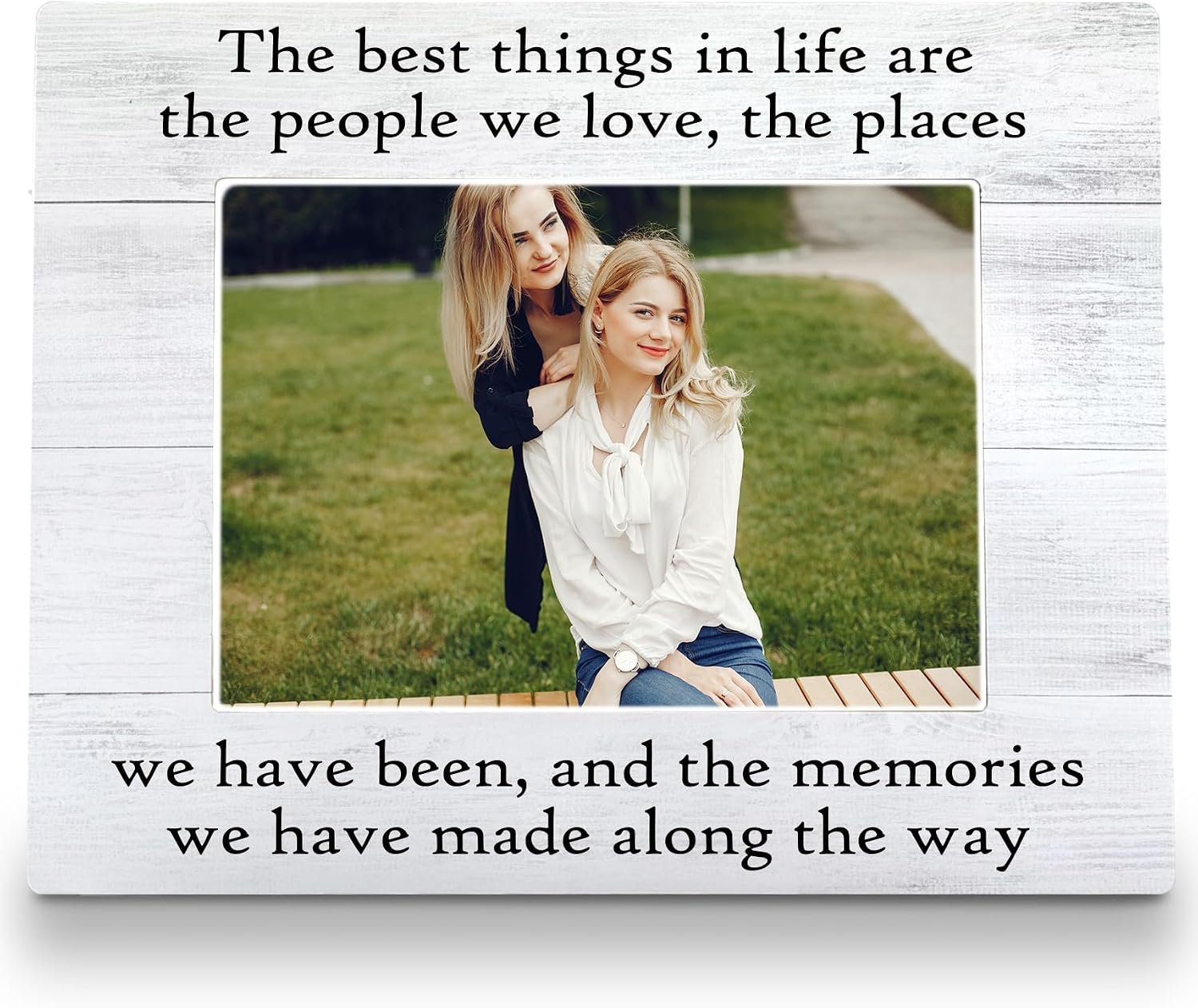 Family Picture Frame 8×10, Family Photo Frame, Inspirational Relationship Gifts for Family Friends Sisters Coworkers Boss, The Best Things in Life Are the People We Love Photo Frame 5X7